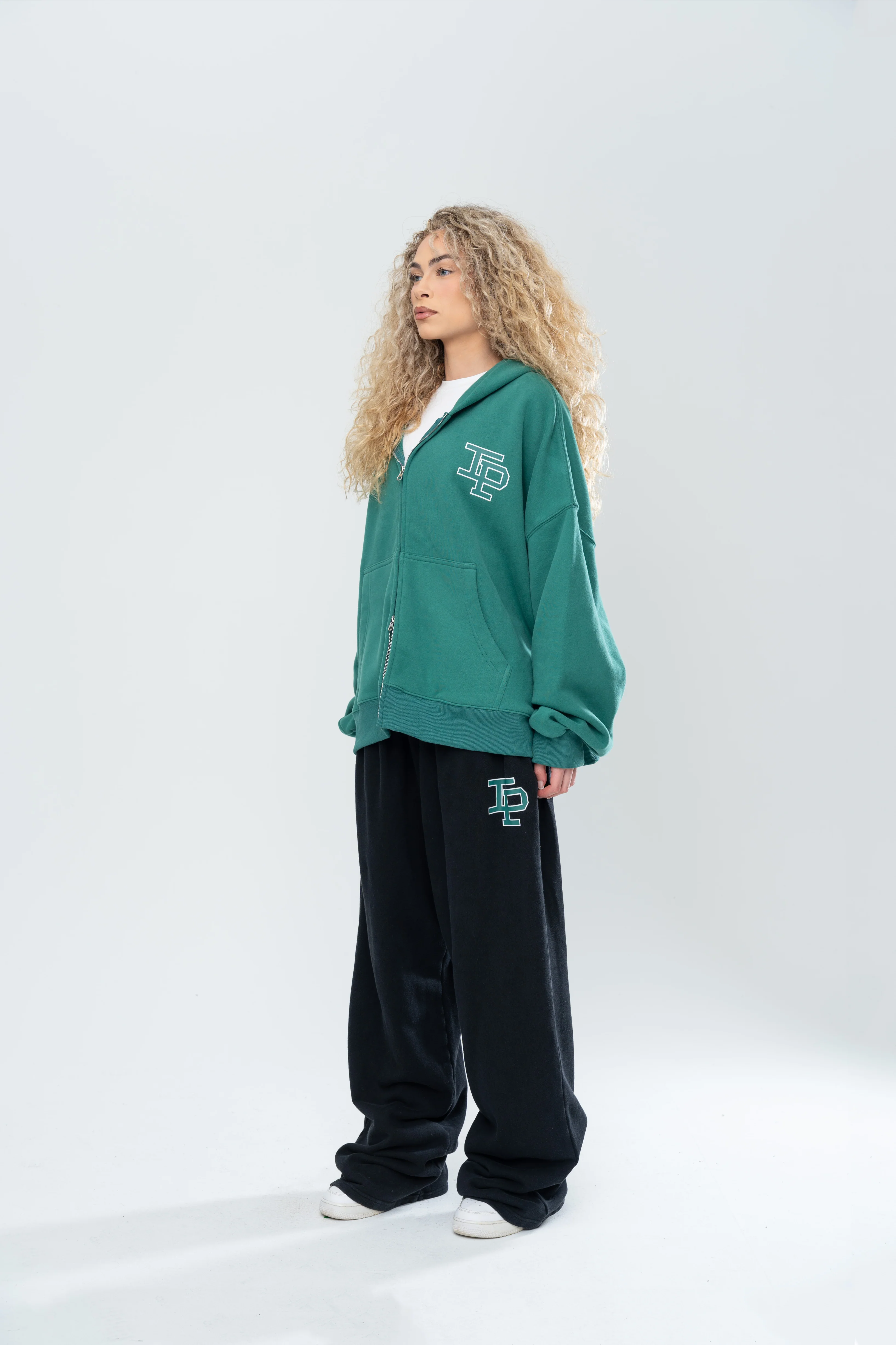 CLASSIC BAGGY SWEATS - BLACK/FOREST GREEN - Image 10
