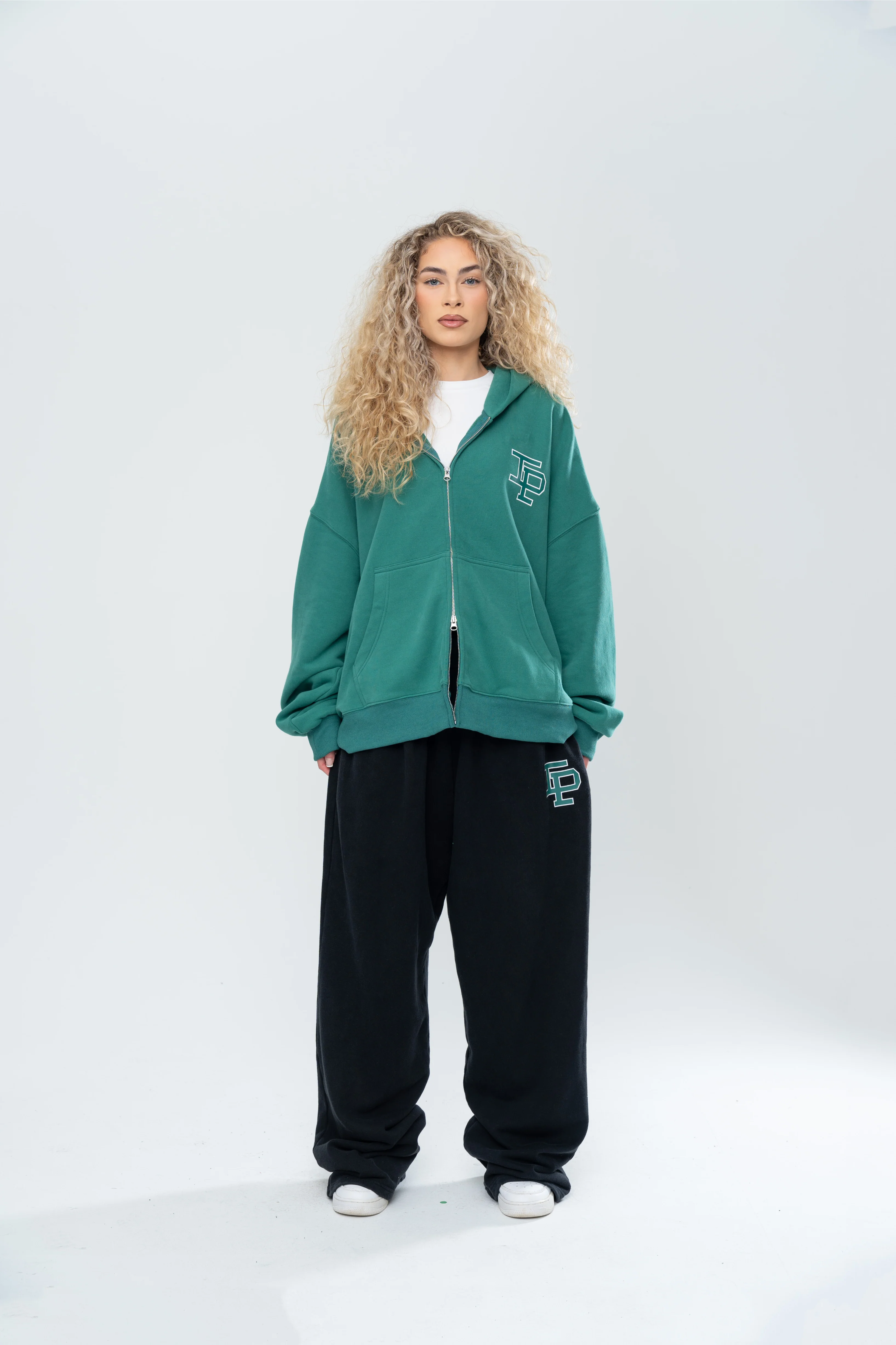 CLASSIC BAGGY SWEATS - BLACK/FOREST GREEN - Image 8