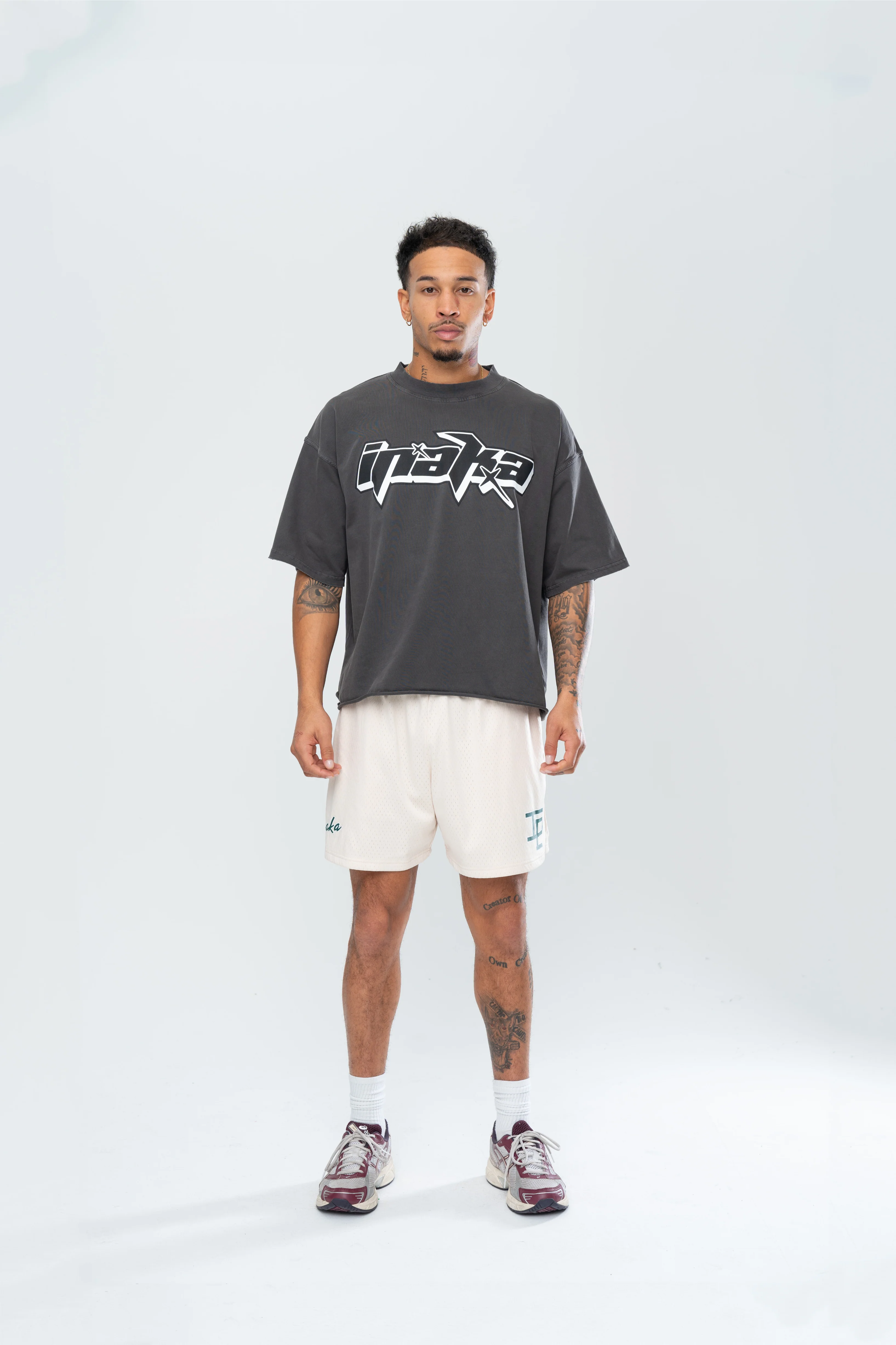 CLASSIC MESH SHORTS - CREAM/FOREST GREEN - Image 3