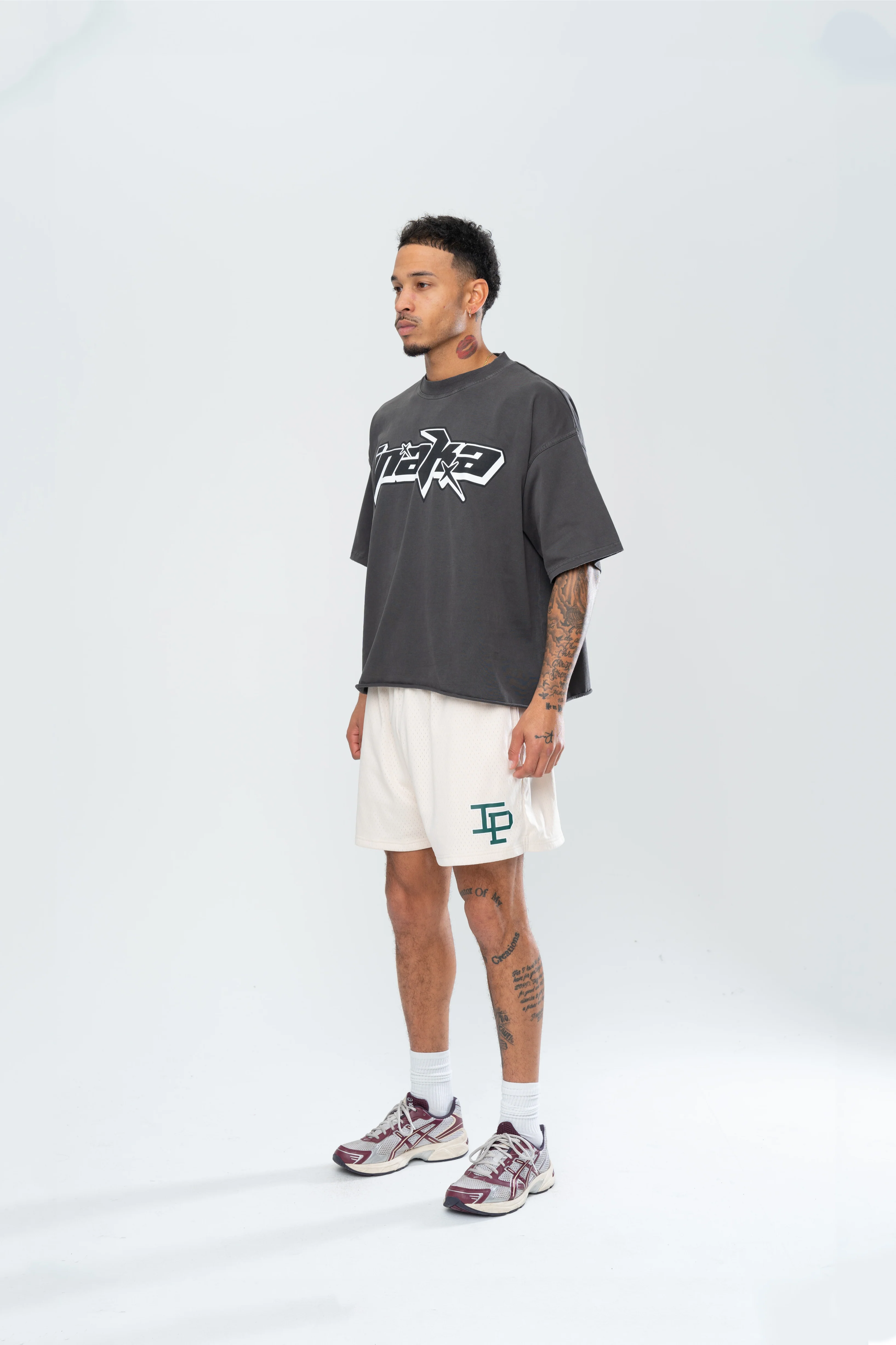 CLASSIC MESH SHORTS - CREAM/FOREST GREEN - Image 4