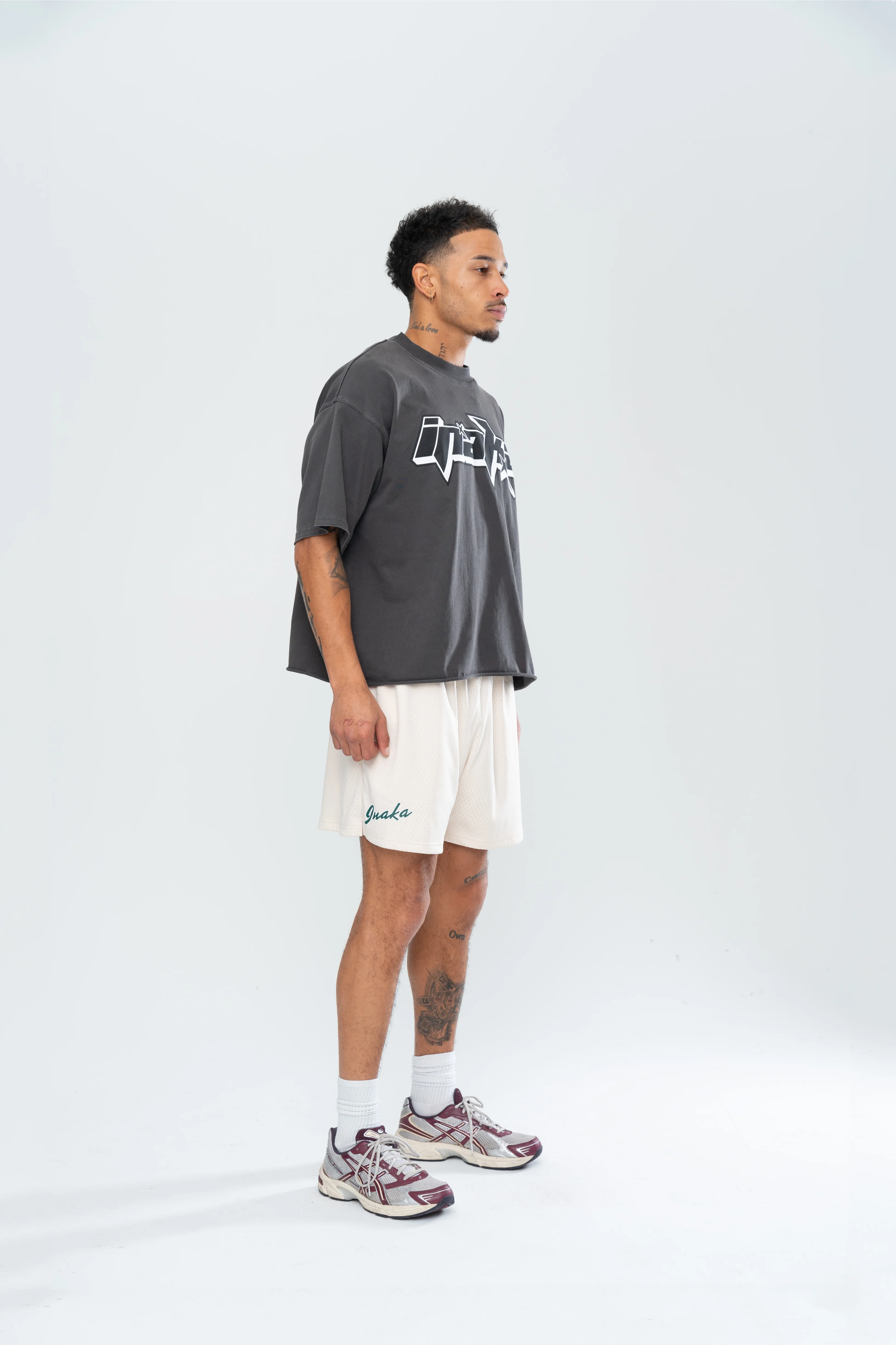 CLASSIC MESH SHORTS - CREAM/FOREST GREEN - Image 5