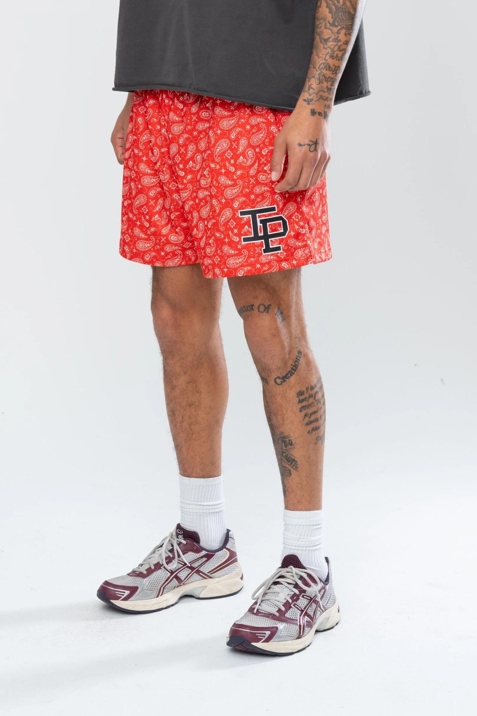 CLASSIC PAISLEY MESH SHORTS - RED - Image 6