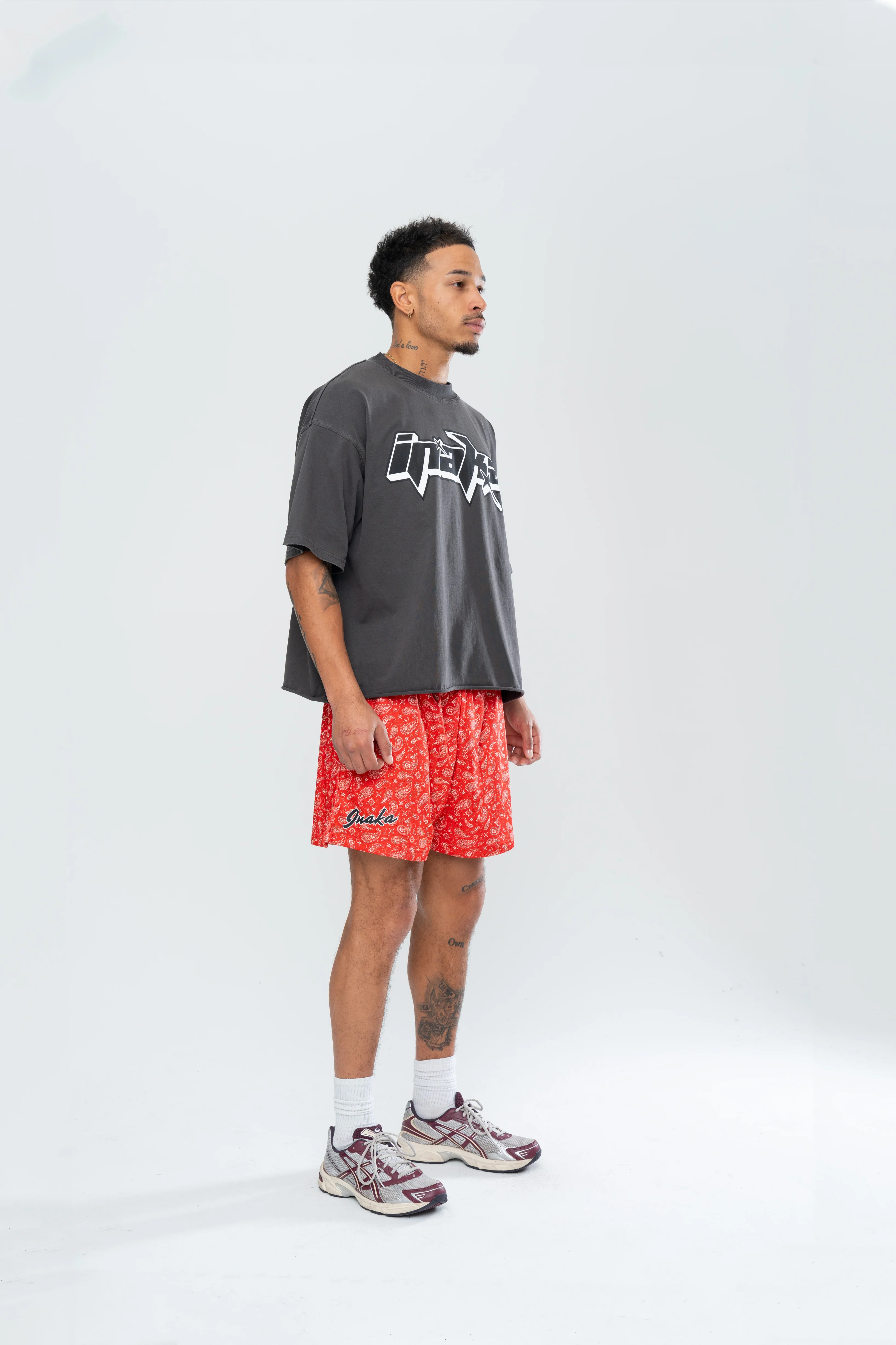 CLASSIC PAISLEY MESH SHORTS - RED - Image 7