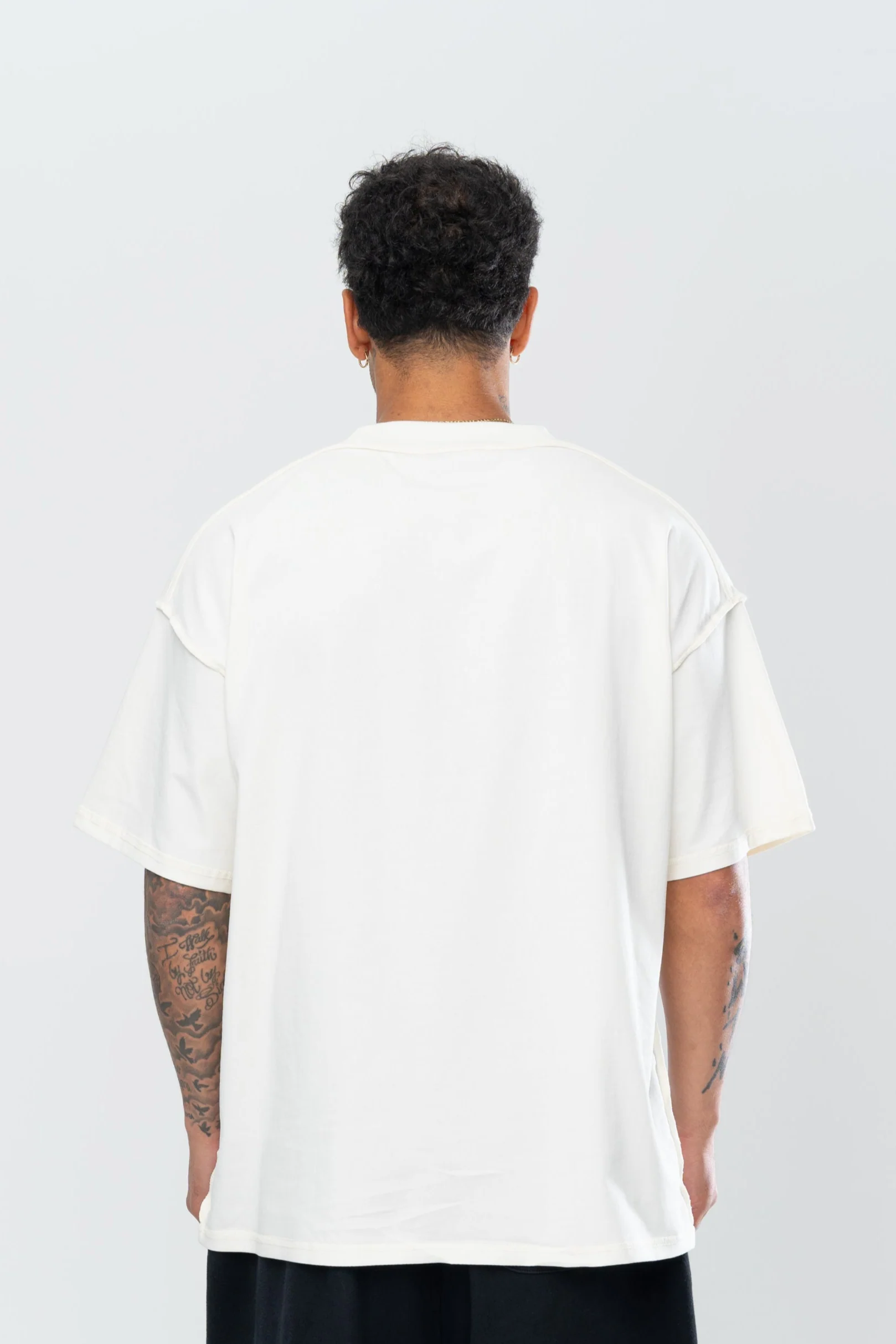 HYPERTEK REVERSE TEE - CREAM/PINK - Image 6
