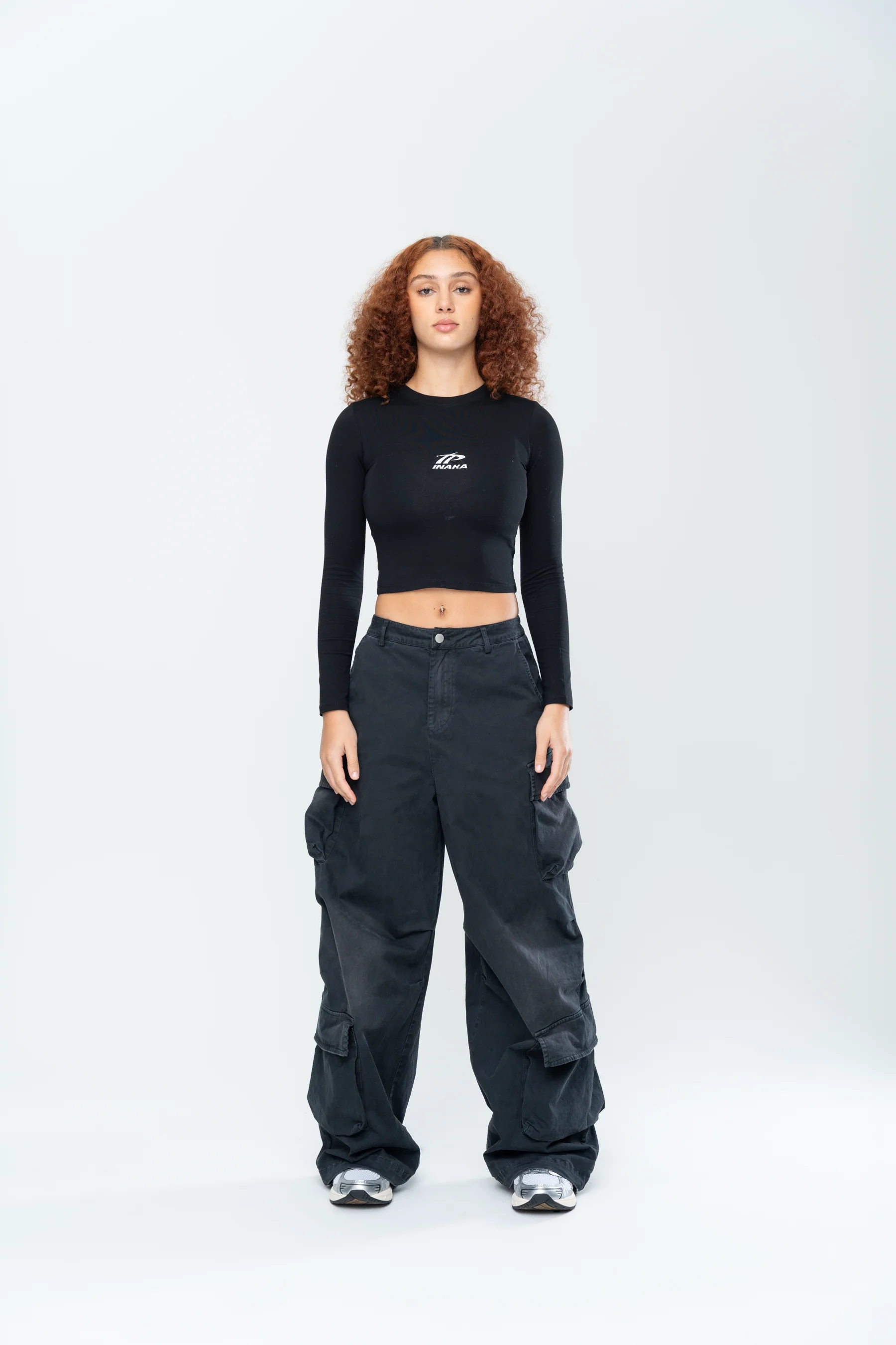 INAKA BAGGY CARGO PANTS - VINTAGE BLACK - Image 10