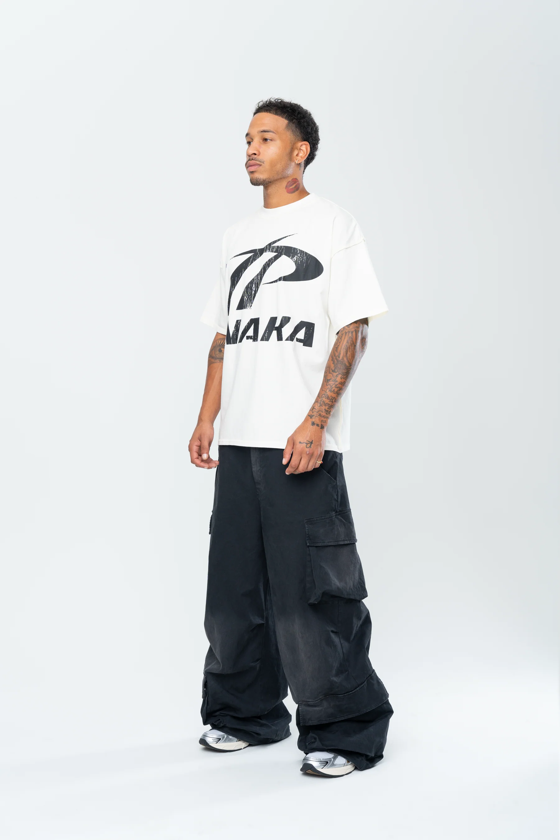 INAKA BAGGY CARGO PANTS - VINTAGE BLACK - Image 5