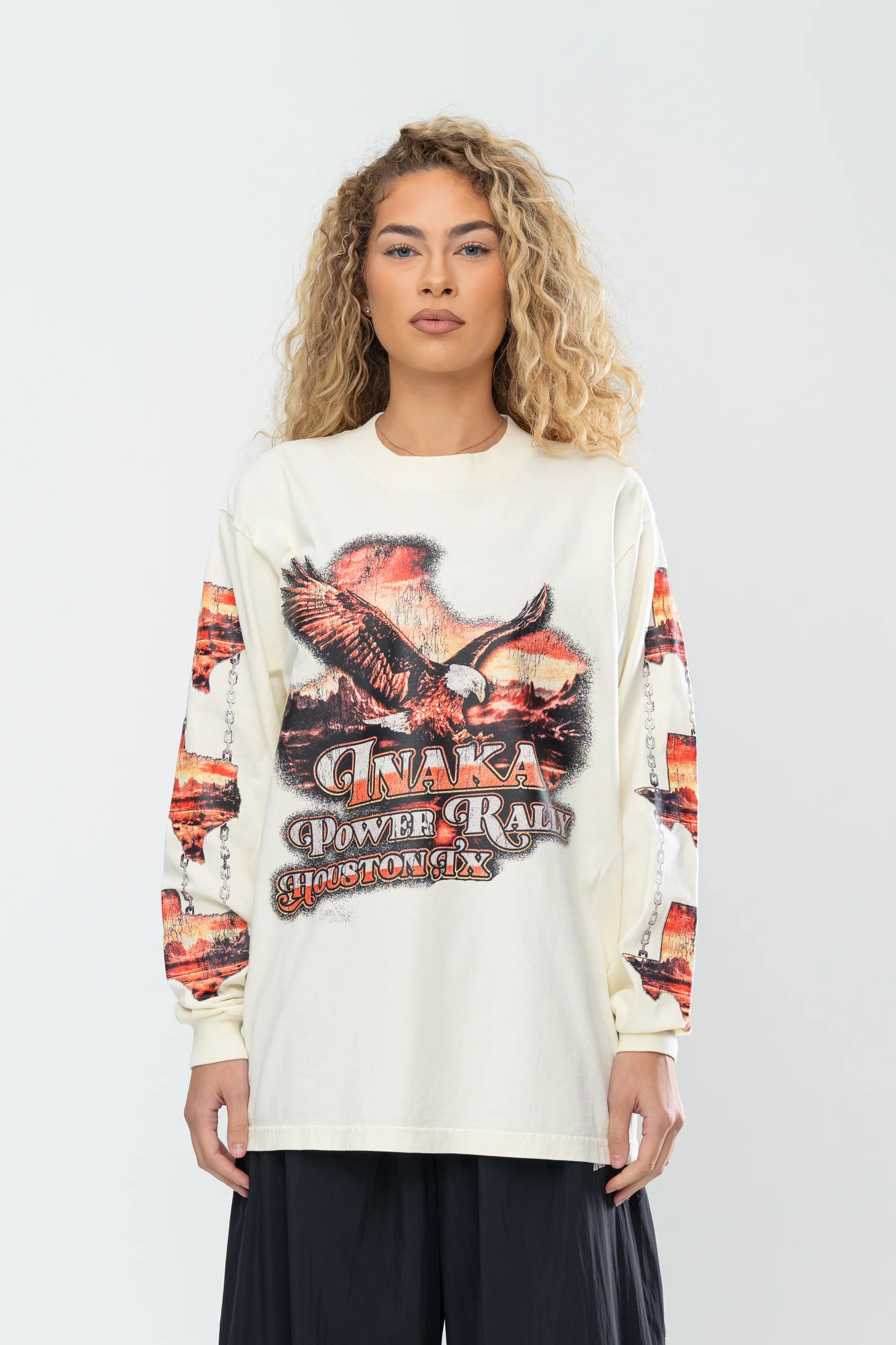 INAKA OUTLAWS LONG SLEEVE - CREAM - Image 4