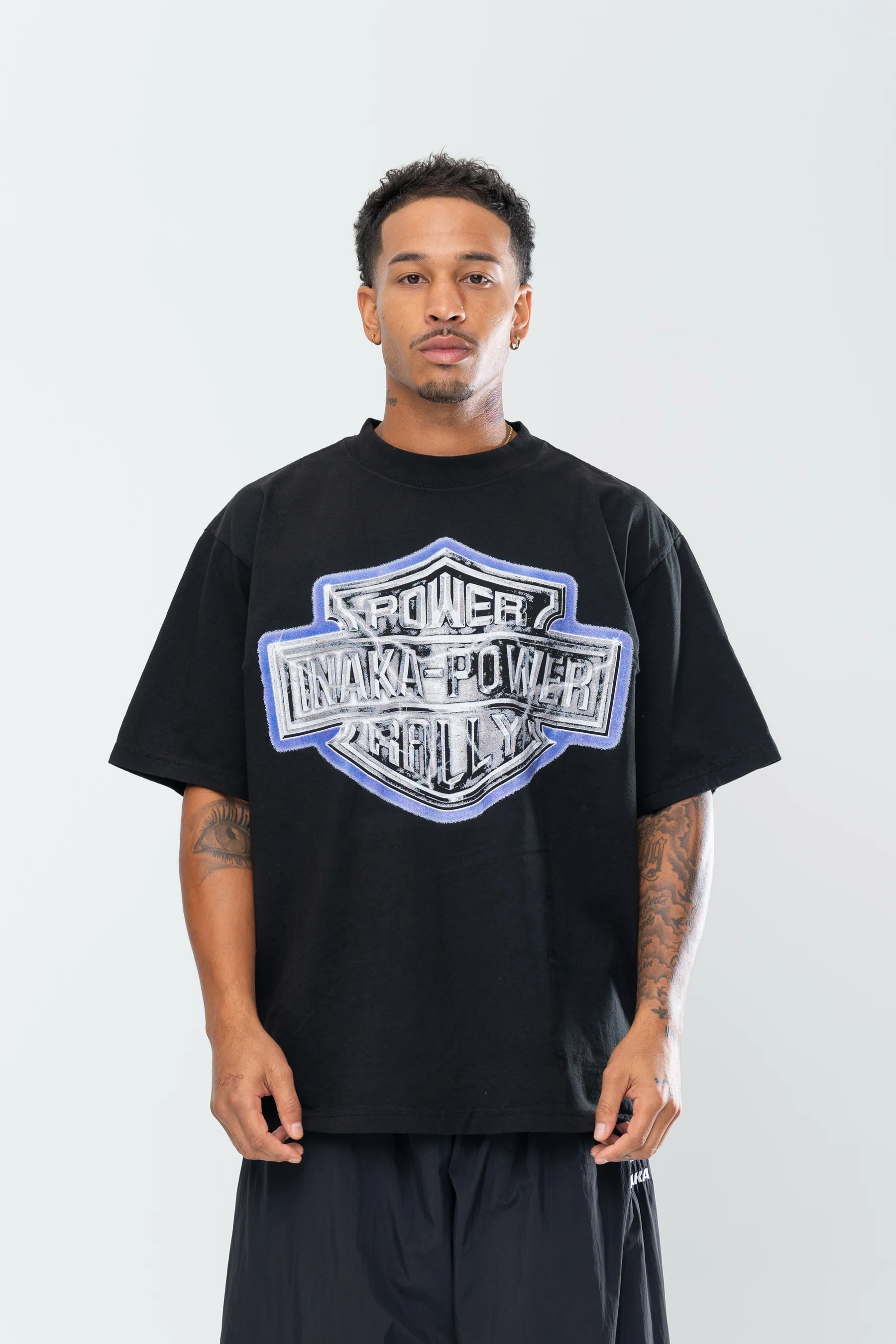 INAKA POWER RALLY TEE - BLACK - Image 7