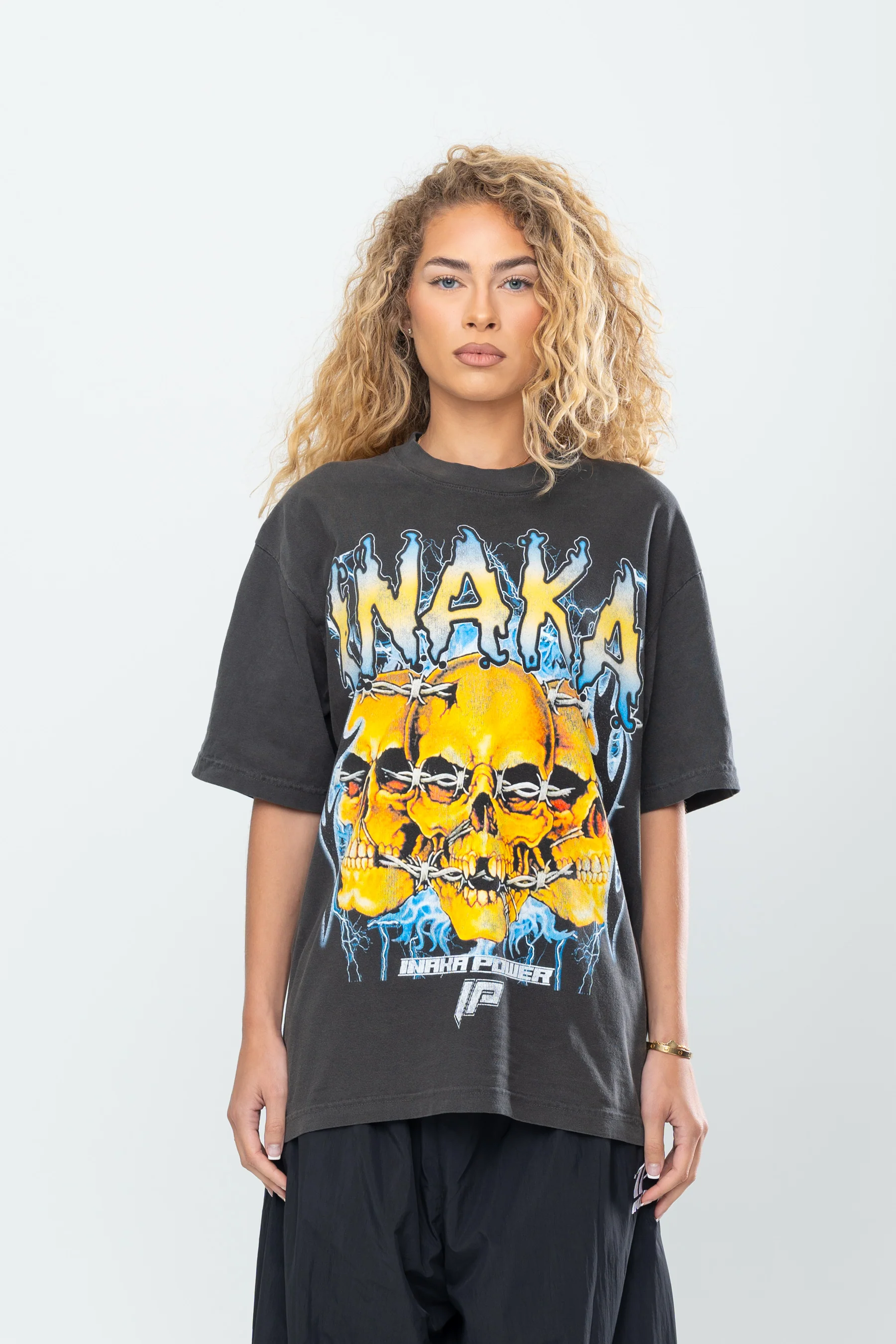 INAKA SKULL CRUSHER TEE - VINTAGE BLACK - Image 10