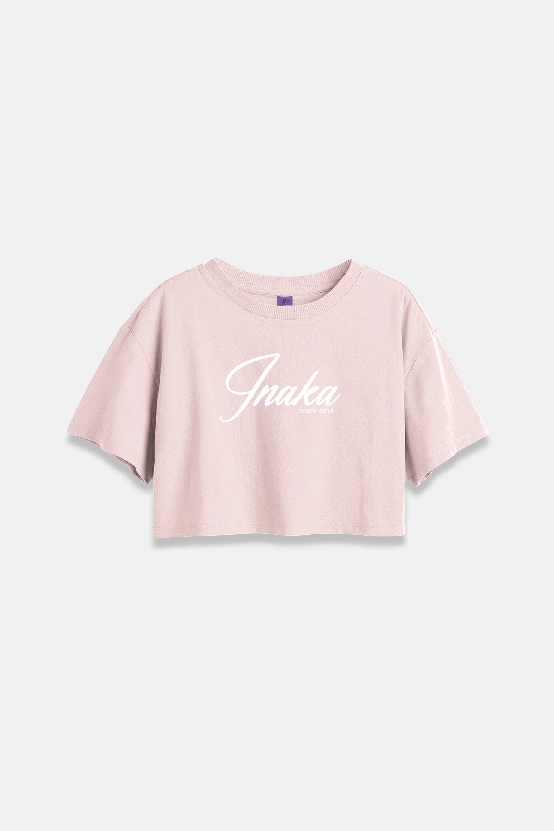 JUNGLE SCRIPT CROP TEE - MAUVE