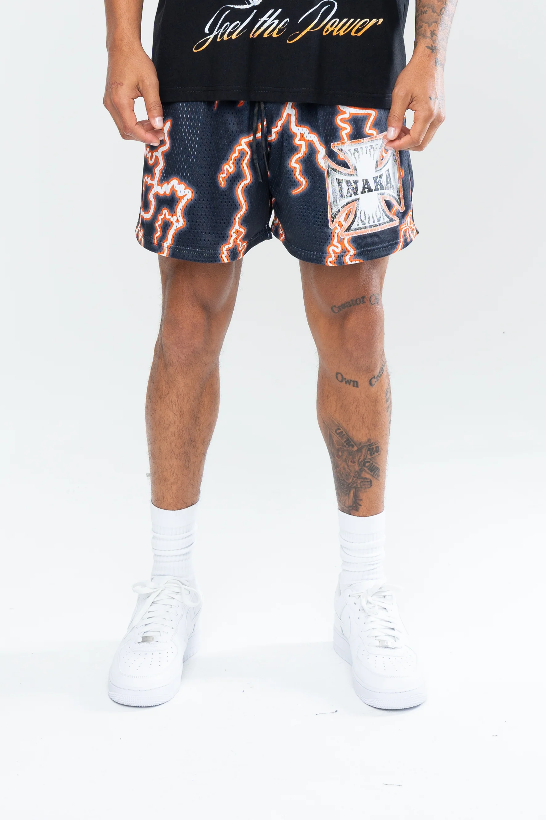 THUNDERSTRUCK MESH SHORTS - GOLD - Image 3