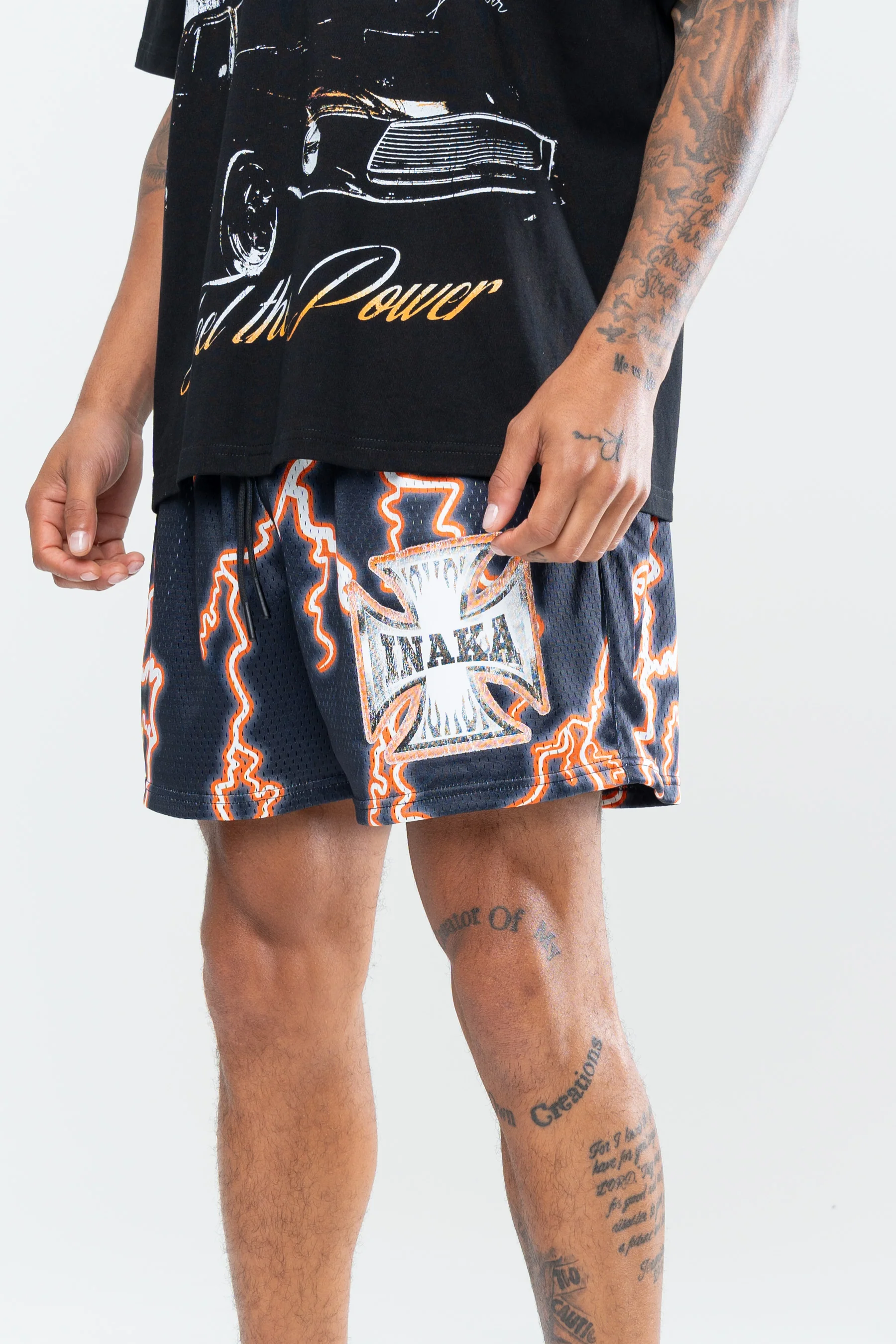 THUNDERSTRUCK MESH SHORTS - GOLD - Image 4