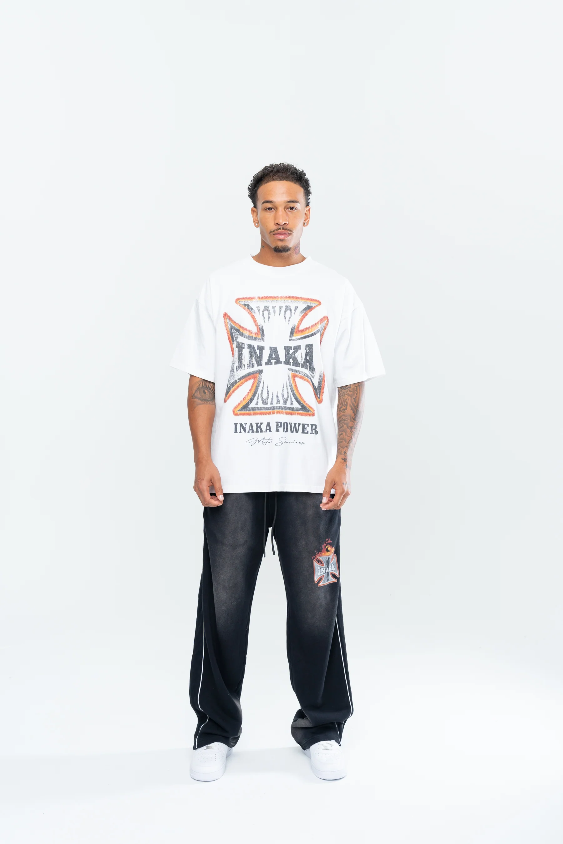 CROSS FLAME TEE - WHITE - Image 2