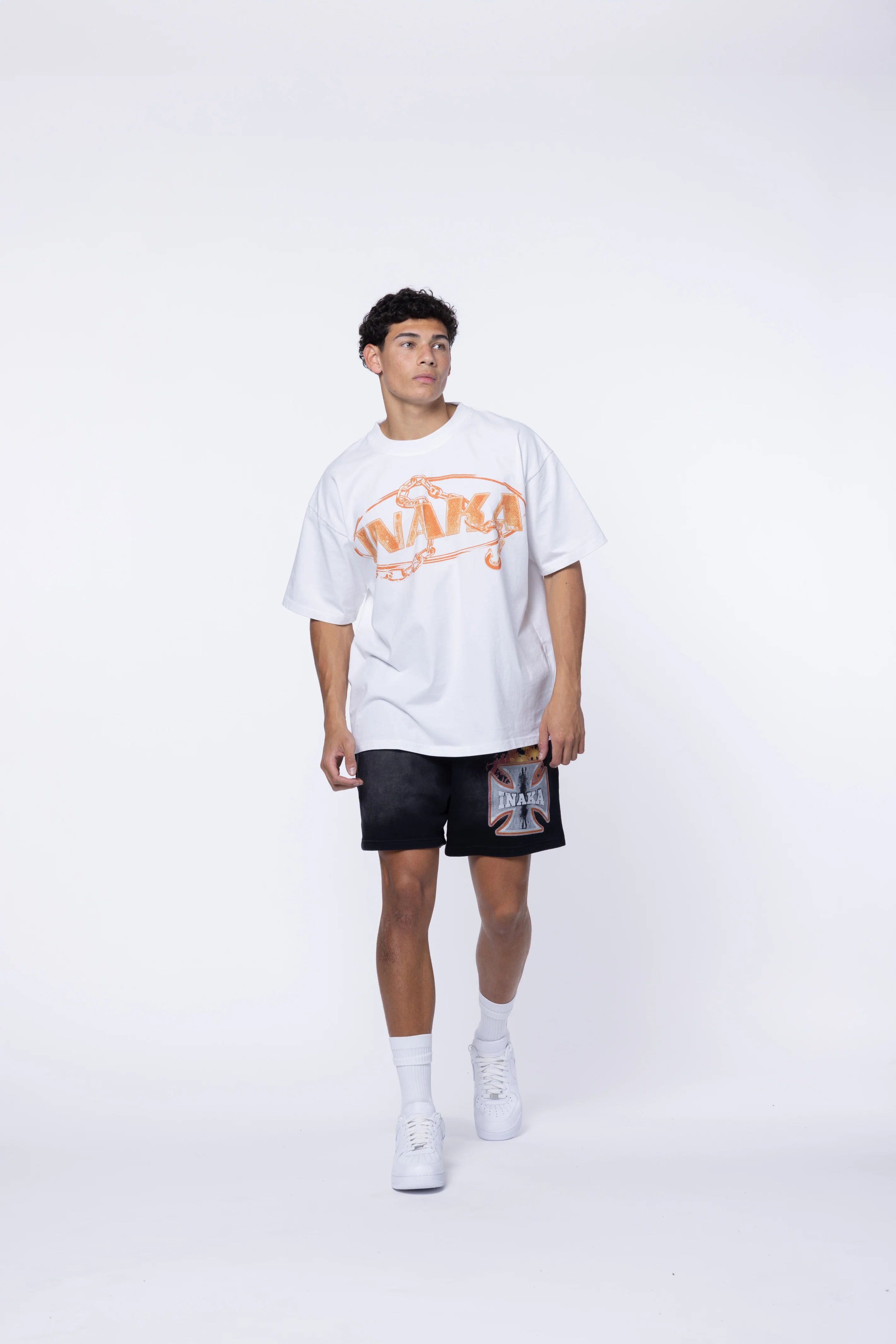 CROSS FLAME FLEECE SHORTS - INFRARED - Image 4