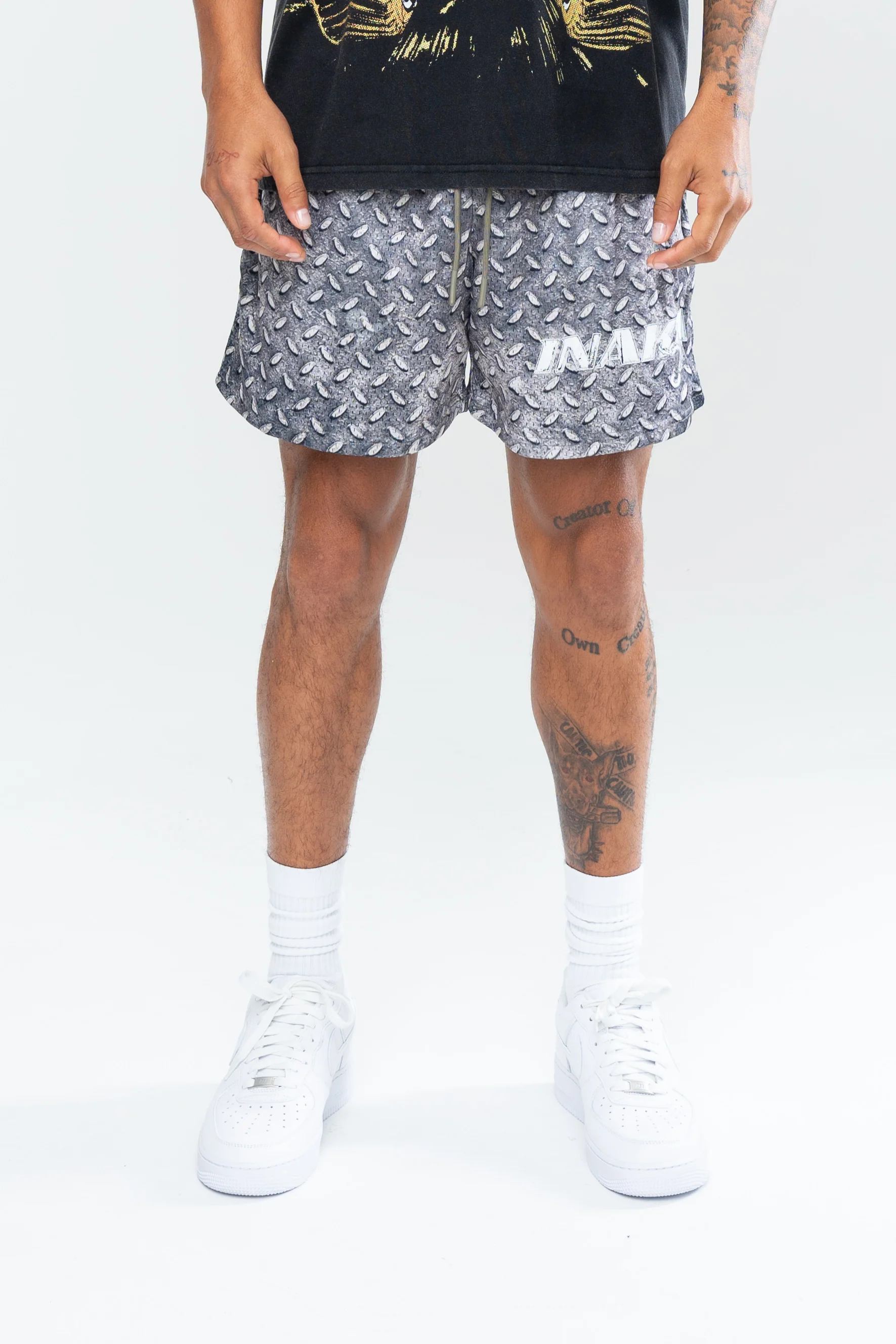 METAL MESH SHORTS - IRON - Image 4