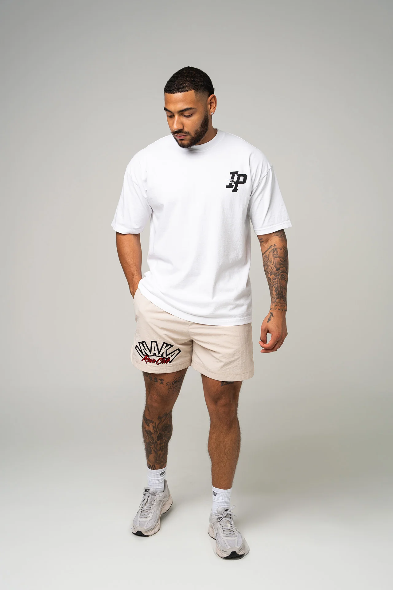 MEN'S NYLON DIAL SHORTS - CREAM - Image 3