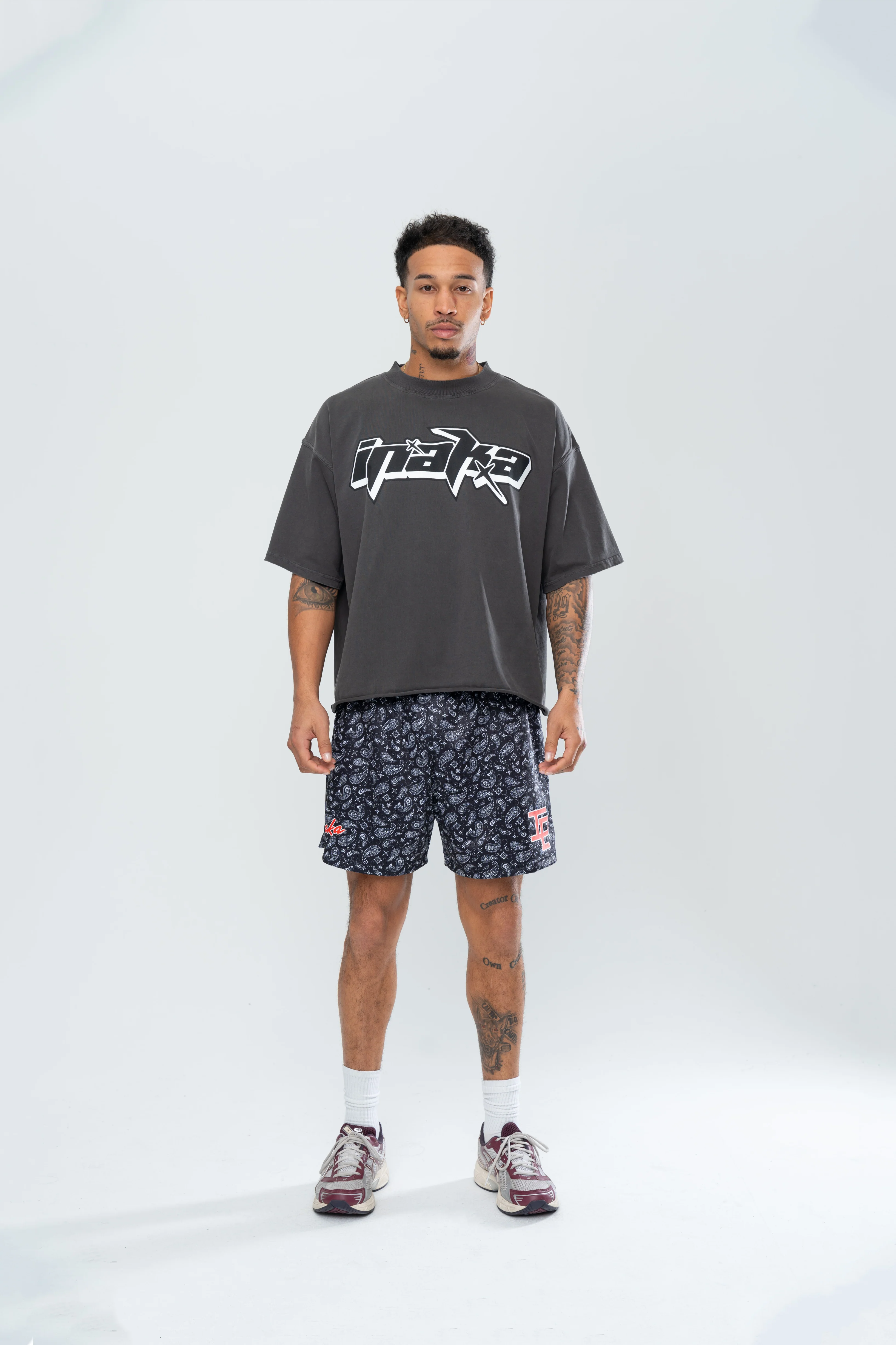 CLASSIC PAISLEY MESH SHORTS - BLACK - Image 3