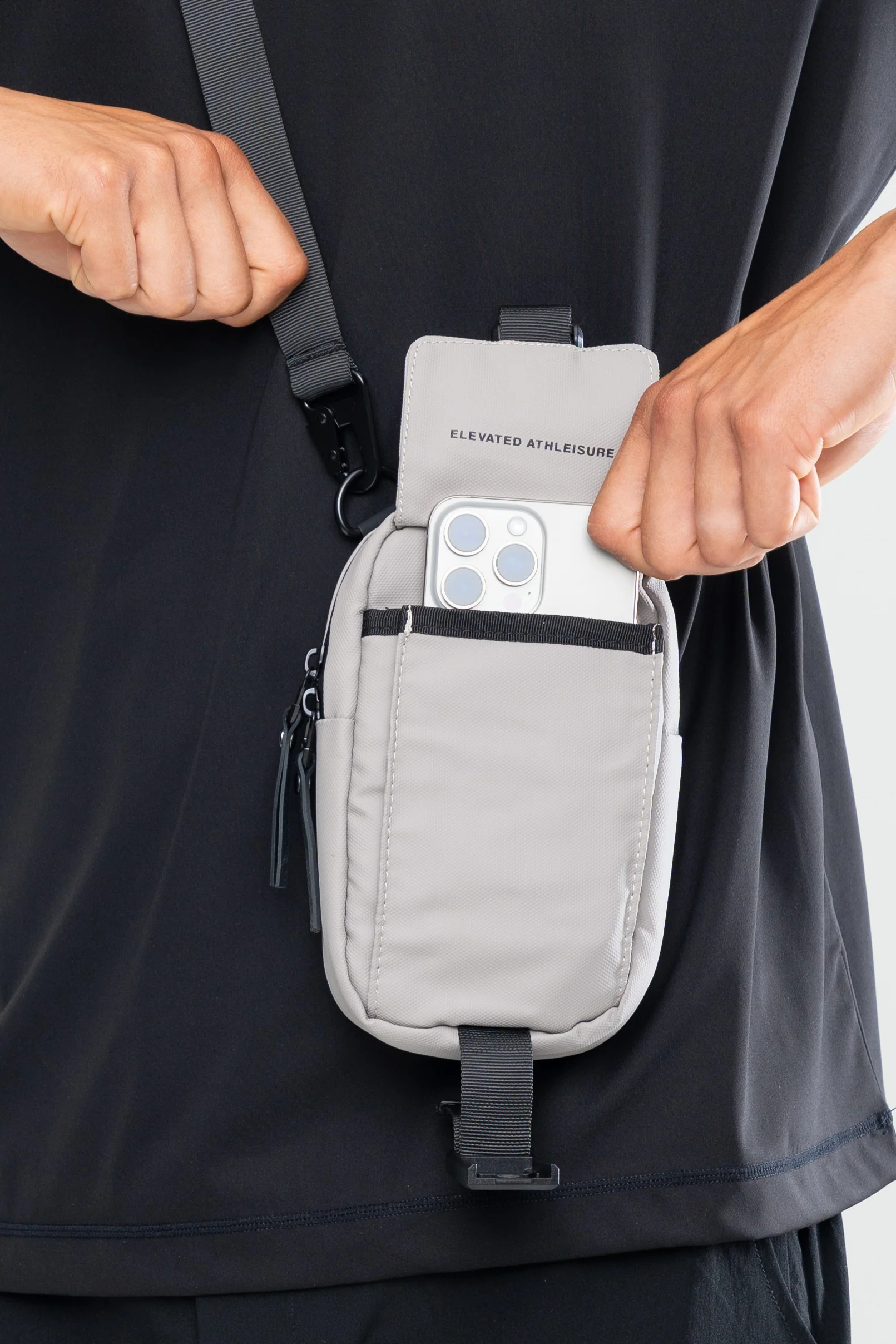 Utility Tech Crossbody - Taupe Gray - Image 5