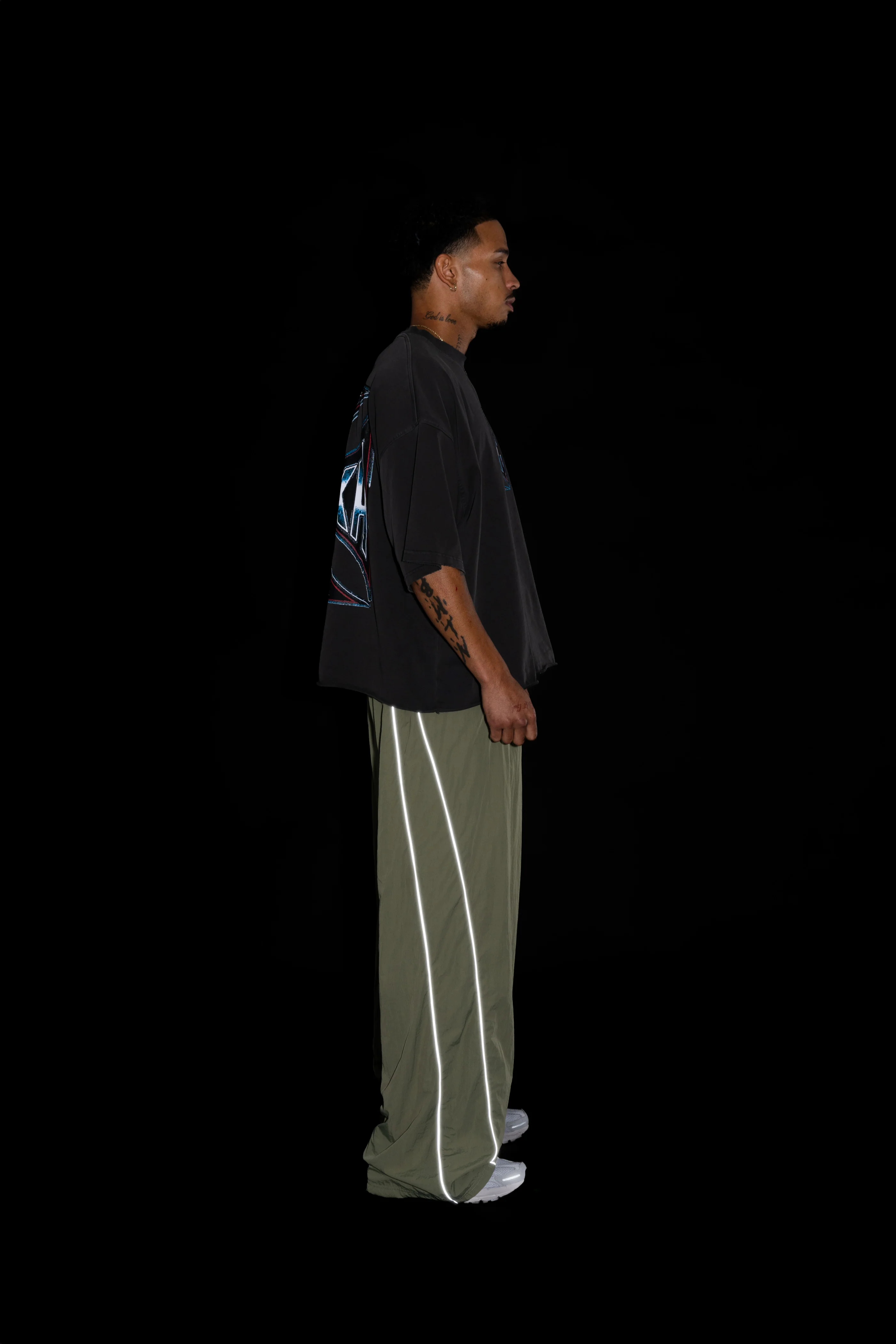 SPORTSWEAR BAGGY TRACK PANTS - OLIVE - Image 10