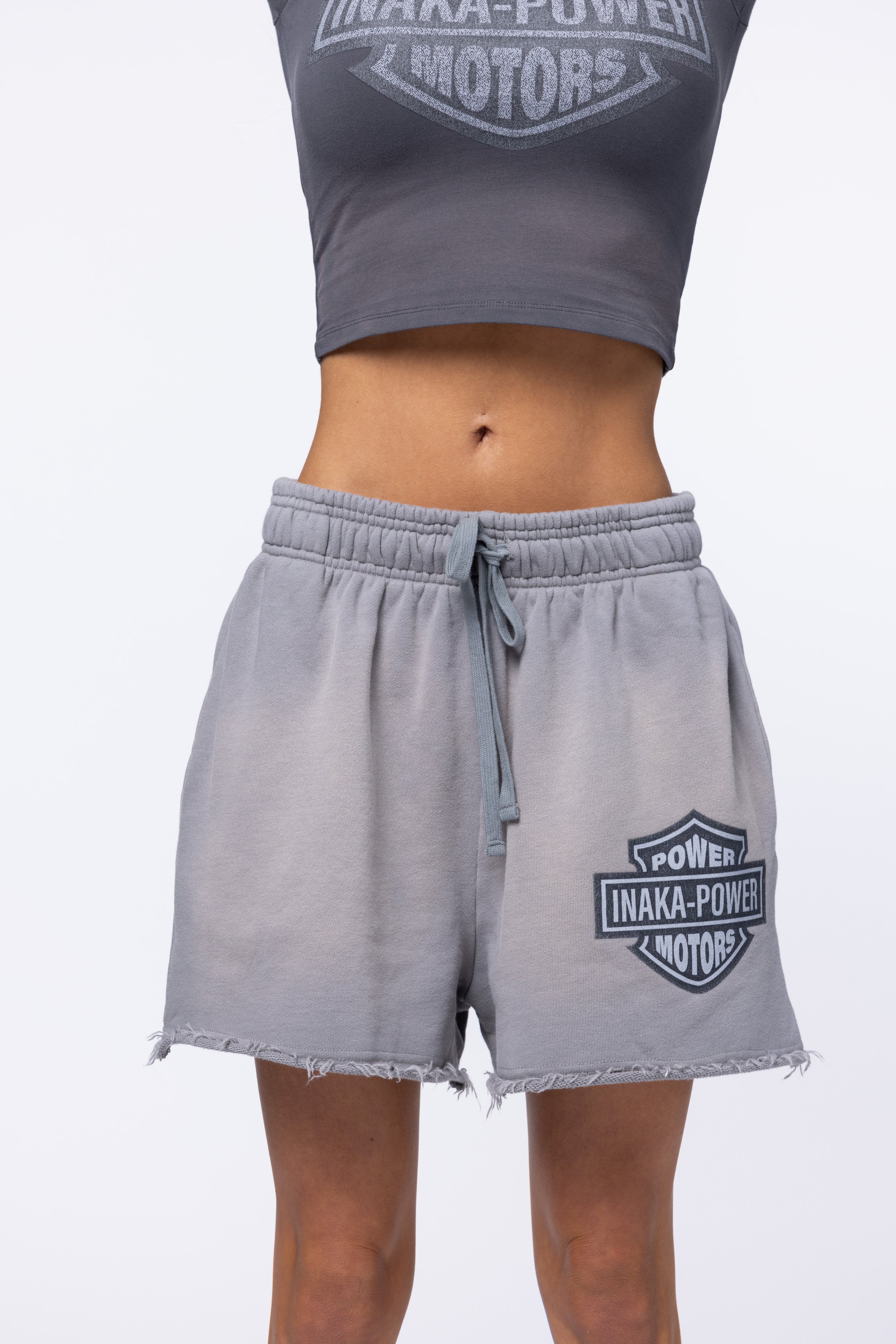 WOMENS CHOPPER SHORTS - GREY - Image 3